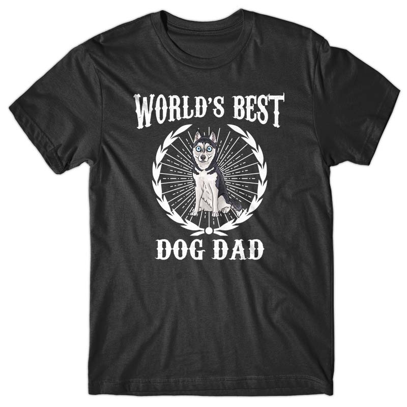 World's Best Dog Dad (Husky) T-shirt