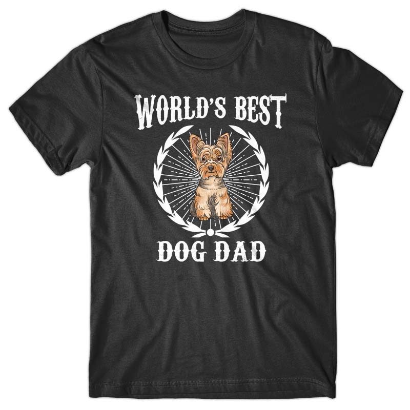 World's Best Dog Dad (Yorkshire Terrier) T-shirt