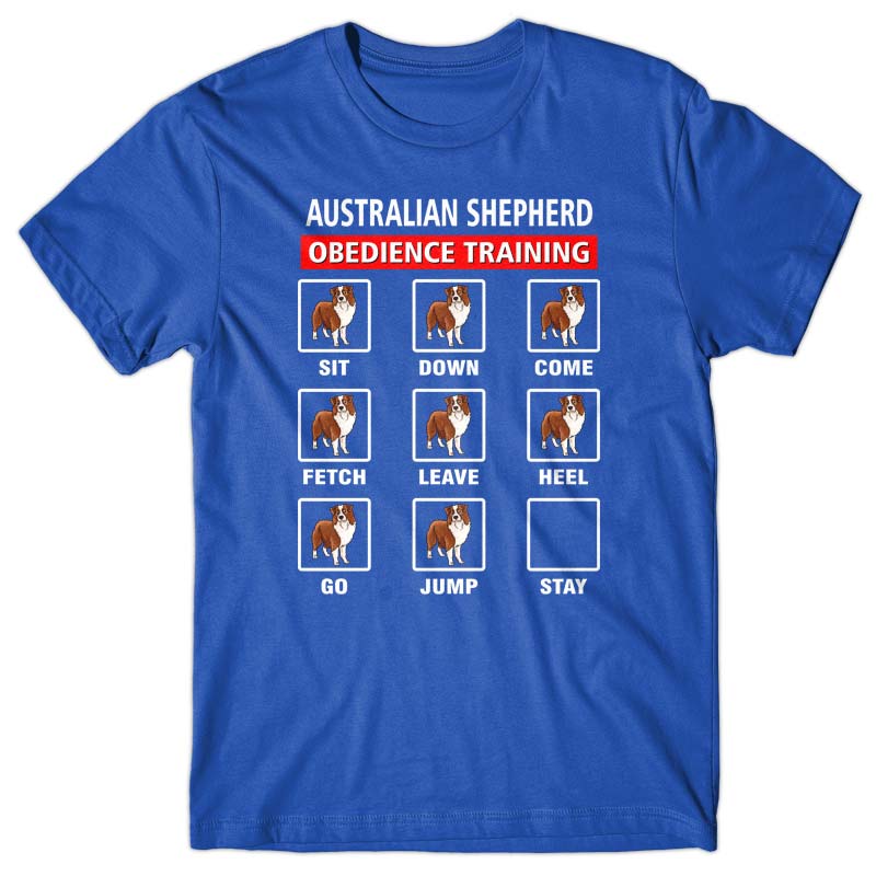Australian Shepherd obedience training T-shirt