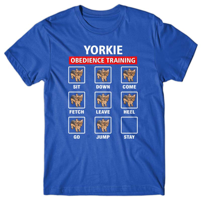 Yorkie obedience training T-shirt