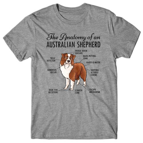 Anatomy of an Australian Shepherd T-shirt