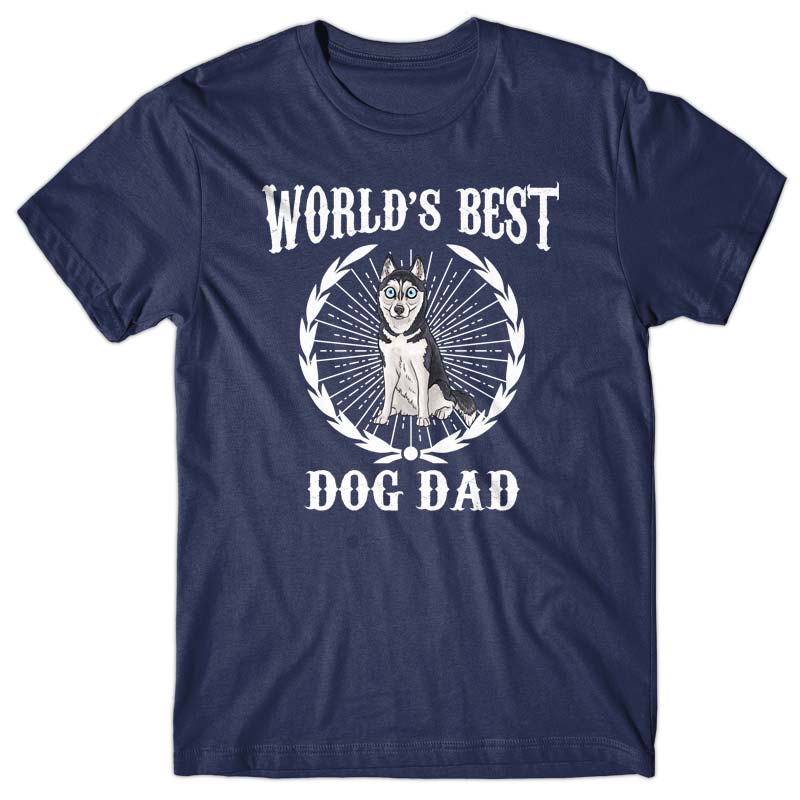 World's Best Dog Dad (Husky) T-shirt