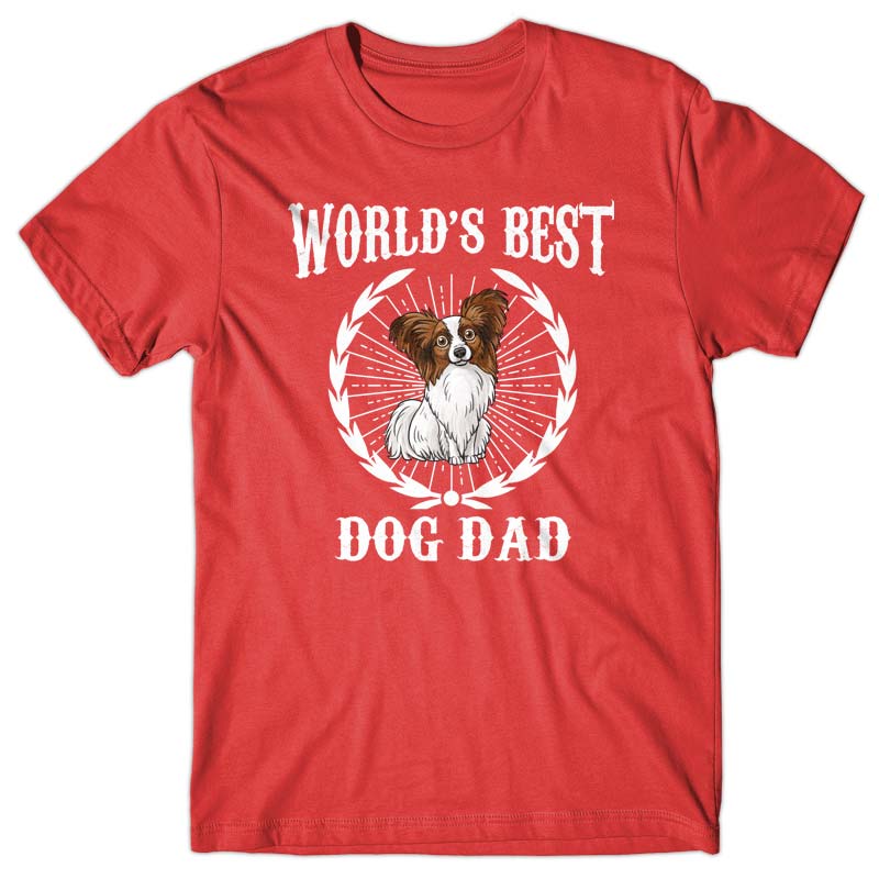 World's Best Dog Dad (Papillon) T-shirt