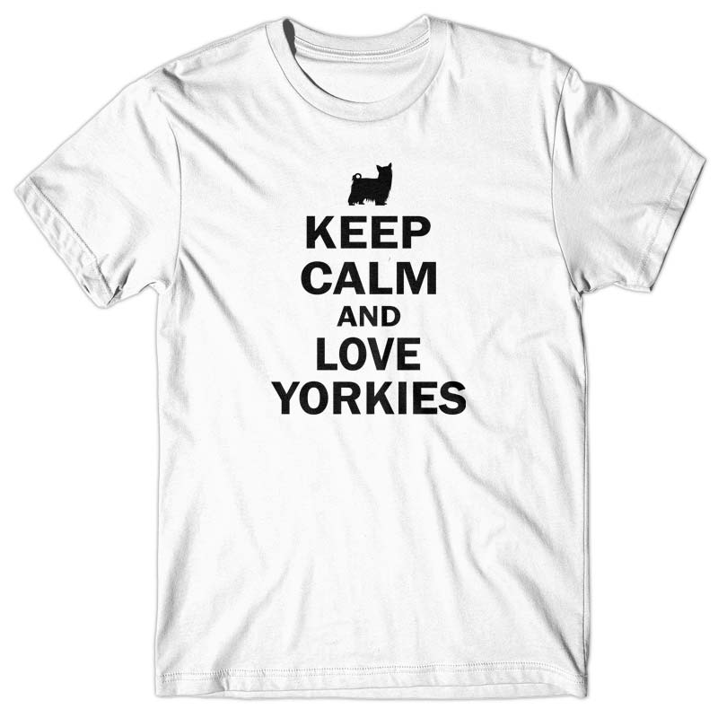 Keep calm and love Yorkies T-shirt
