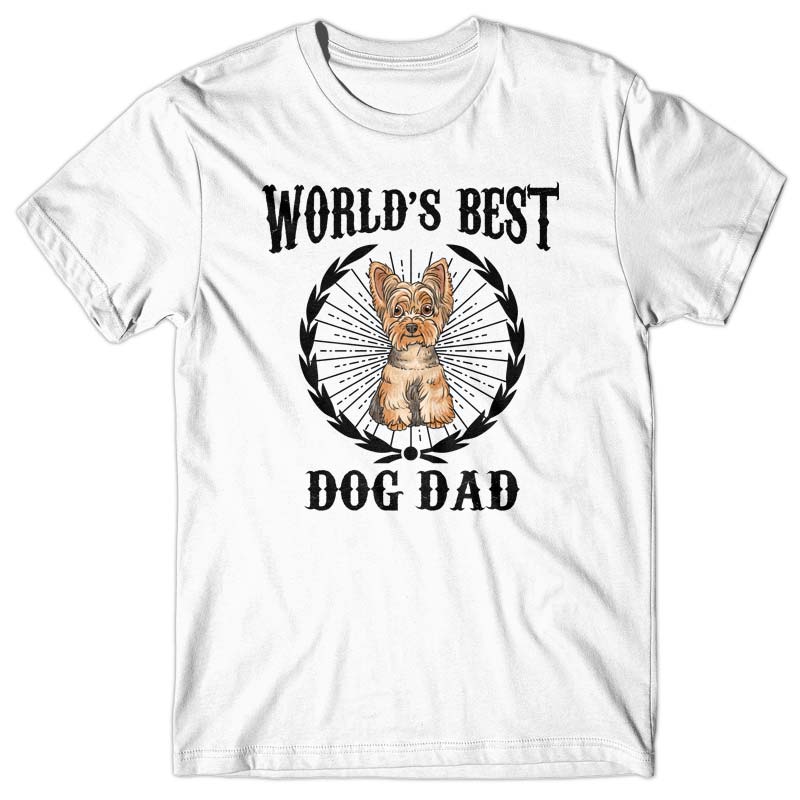 World's Best Dog Dad (Yorkshire Terrier) T-shirt