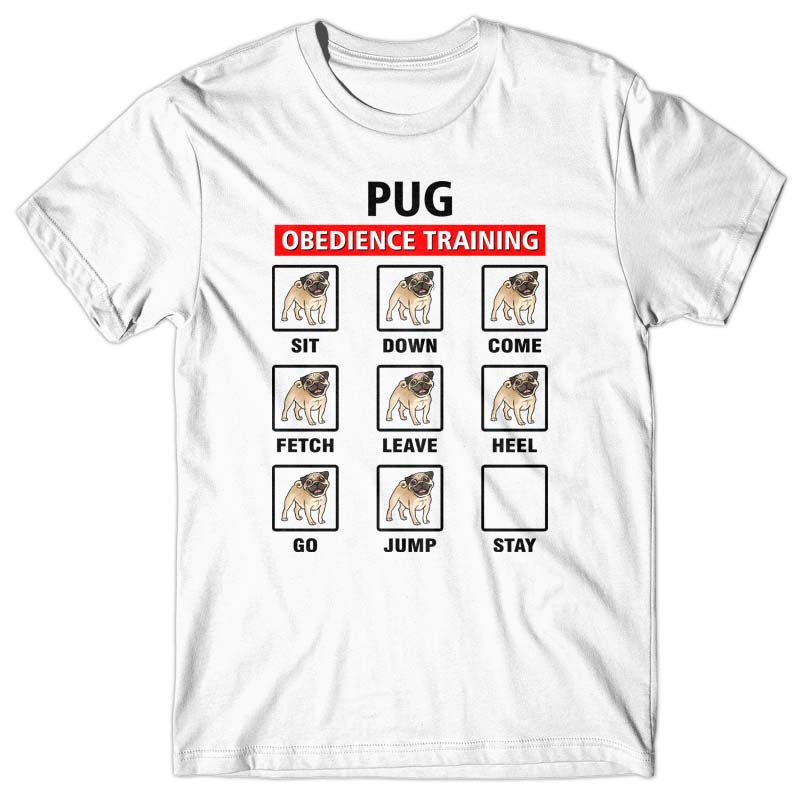 Pug obedience training T-shirt