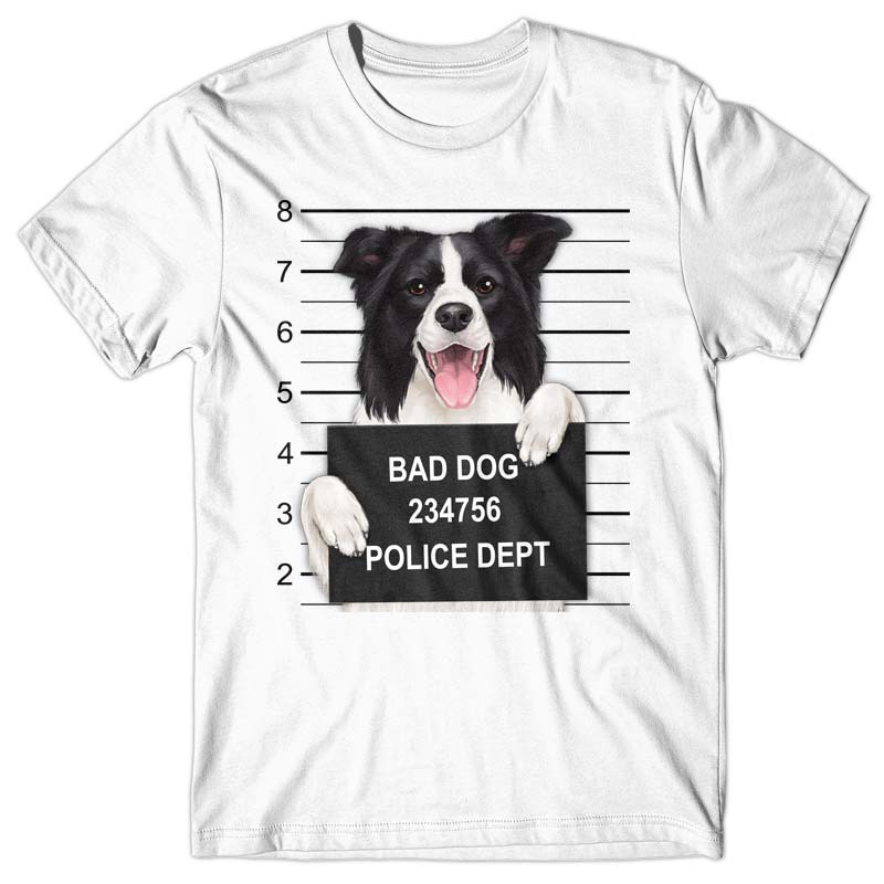 Border Collie Mugshot - T-shirt