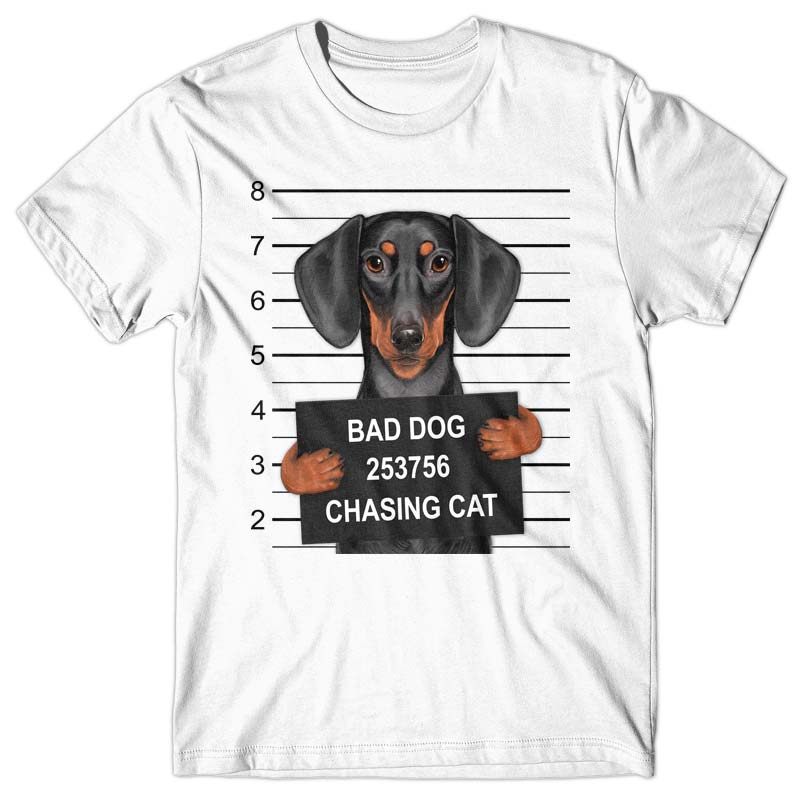 Dachshund Mugshot - T-shirt