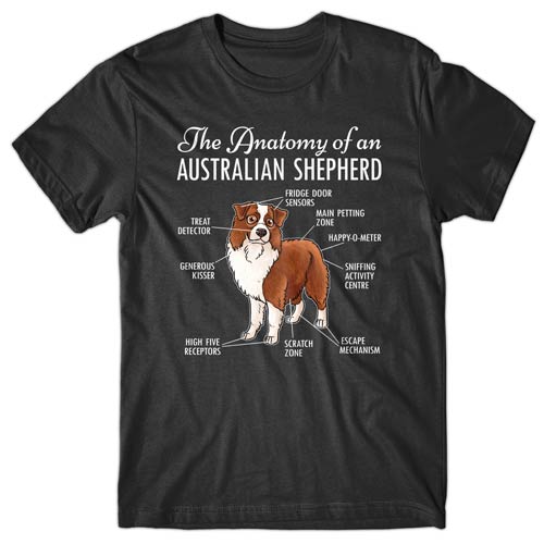 Anatomy of an Australian Shepherd T-shirt