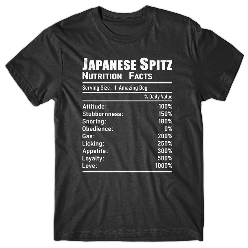 Japanese Spitz Nutrition Facts T-shirt