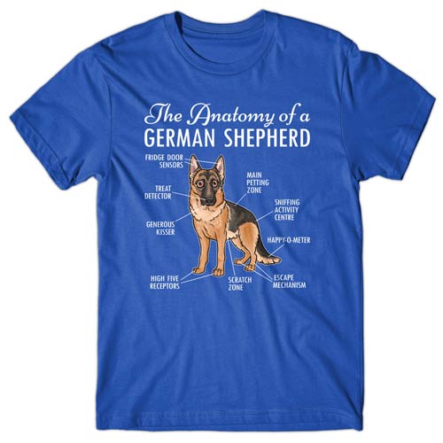 Anatomy of a German Shepherd T-shirt