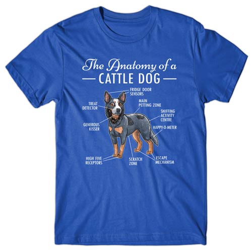 Anatomy of a Cattle Dog T-shirt