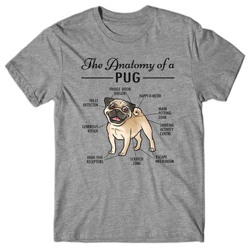 Anatomy of a Pug T-shirt