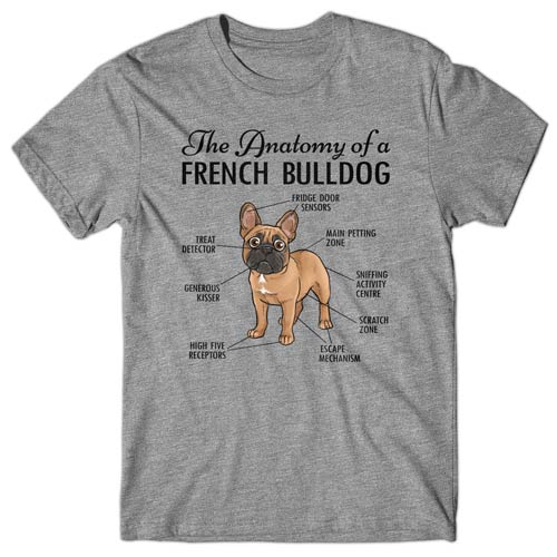 Anatomy of a French Bulldog T-shirt