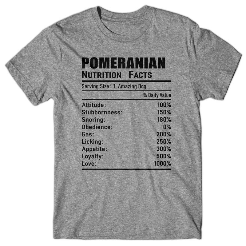 Pomeranian Nutrition Facts T-shirt