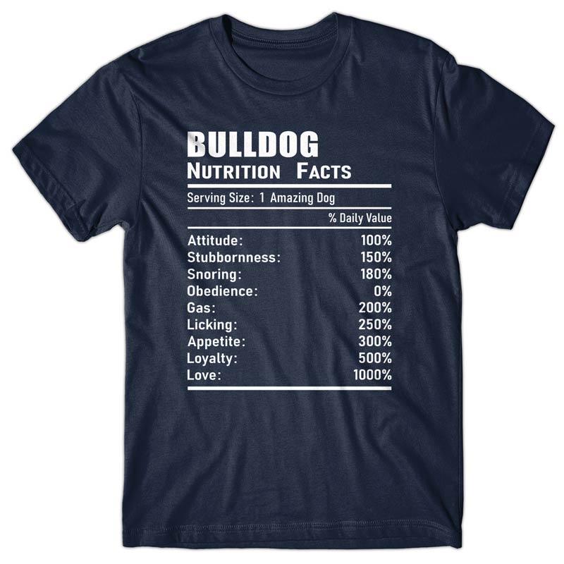 Bulldog Nutrition Facts T-shirt