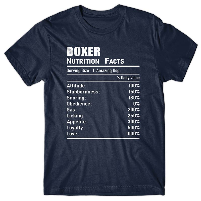 Boxer Nutrition Facts T-shirt