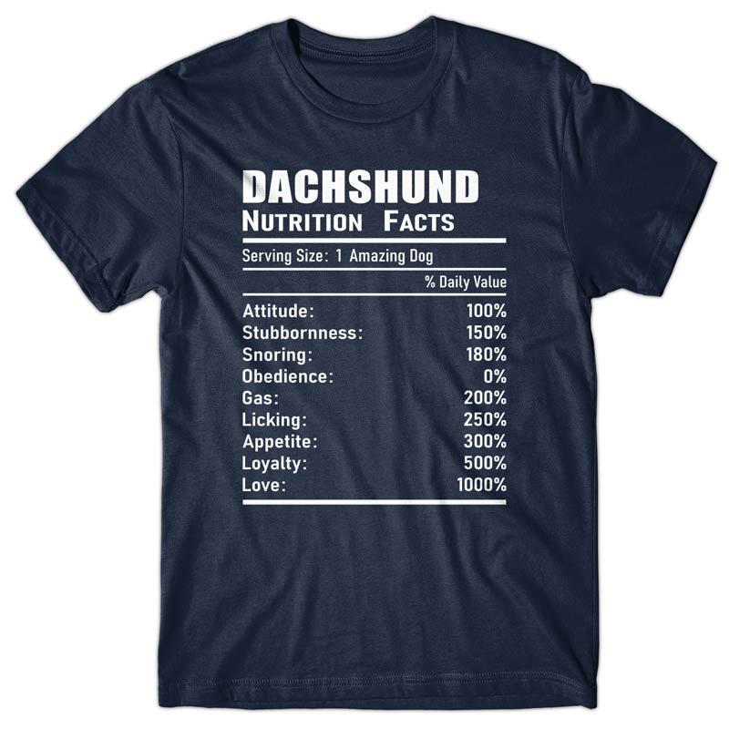 Dachshund Nutrition Facts T-shirt