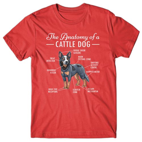 Anatomy of a Cattle Dog T-shirt