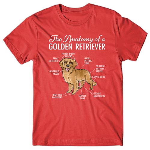 Anatomy of a Golden Retriever T-shirt