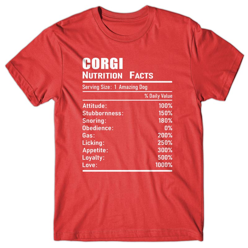 Corgi Nutrition Facts T-shirt