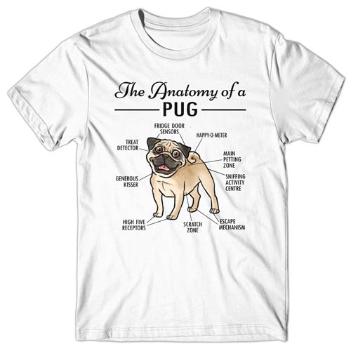 Anatomy of a Pug T-shirt