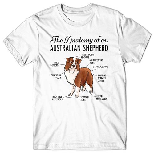 Anatomy of an Australian Shepherd T-shirt