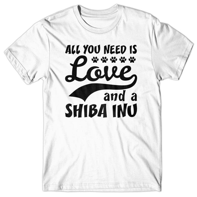 All you need is Love and Shiba Inu T-shirt