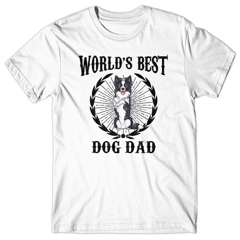 World's Best Dog Dad (Border Collie) T-shirt