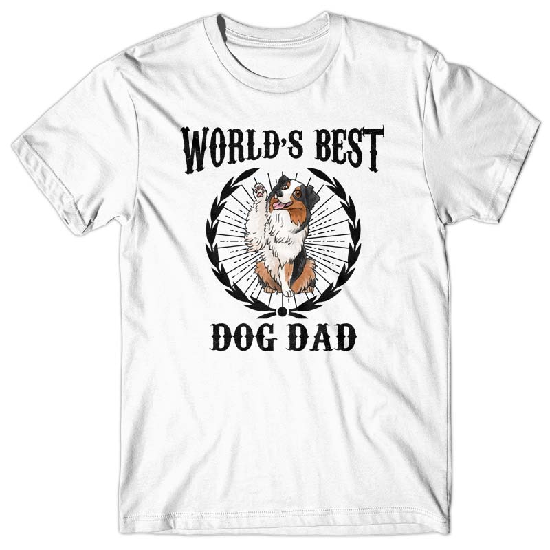 World's Best Dog Dad (Australian Shepherd) T-shirt