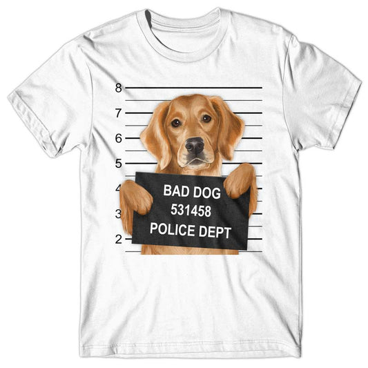 Golden Retriever Mugshot - T-shirt