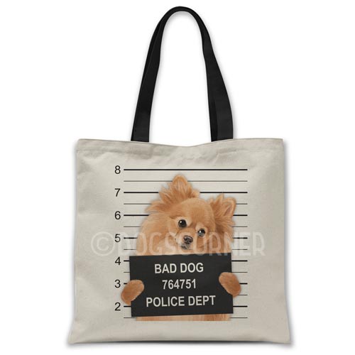 Pomeranian-mugshot-tote-bag