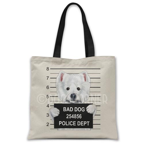 Westie-mugshot-tote-bag