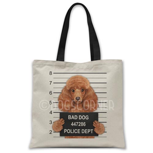 Poodle-mugshot-tote-bag